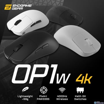 最大4000Hz対応！Endgame Gearの新型ゲーミングマウス「OP1w 4K」発売、小型で高性能