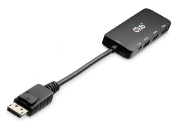 Club 3D、1基のDisplayPortから最大3基のHDMI出力ができるアダプタ