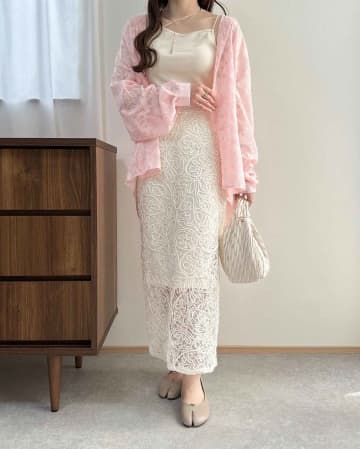 春っぽさ100点満点の“白色”！【しまむら】大人の高見え♡「レーススカート」