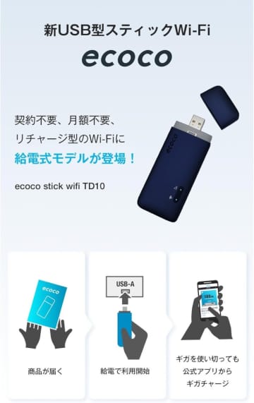 「挿すだけ」でどこでも即Wi‐Fi環境。このUSB型Wi‐Fi、契約・月額不要だから超便利