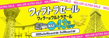 WILLER、高速バス最大43％オフセール。全国事業者128路線で使える1500円引きクーポンも配布