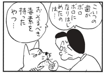 朝イチ更新！4コマ漫画『かりあげクン』犬の歯がボロボロになってしまったワケとは