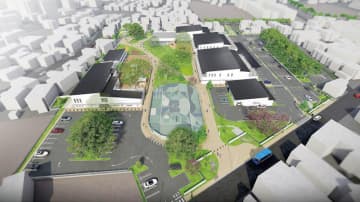 愛称は「くまキッズ」に　埼玉・熊谷市、来春オープン予定の新施設　児童クラブ、保育所、休日夜間急患診療所などの施設と屋外広場で構成　子どもらがすくすく成長する場所になるよう願い込め