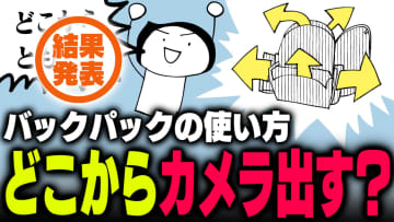 週刊アンケート：【結果発表】バックパックのどこからカメラを取り出す？