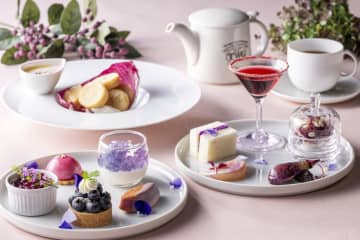 「紫陽花」着想のパープルアフタヌーンティー、インターコンチネンタル横浜Pier 8で