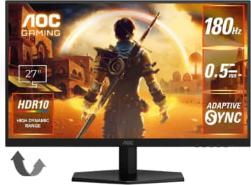 【Amazonセール】最高リフレッシュレート180Hz対応AOCゲーミングモニターがお買い得