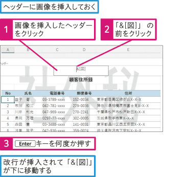 【Excel Q&A】ヘッダーに挿入した画像の位置を調整するには