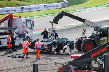 クラッシュ続出、前戦ウイナー51号車フェラーリもスパの餌食に。波乱のFP2は“王者”ポルシェが最速
