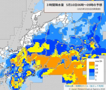【速報】関東南部で激しい雨に　警報級の可能性も　2日間で100ミリ超える予想