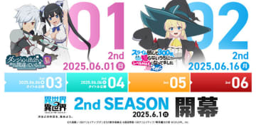 「異世界∞異世界」に「ダンまち」「スライム倒して300年」が登場！「2ndシーズン」作品が一部公開