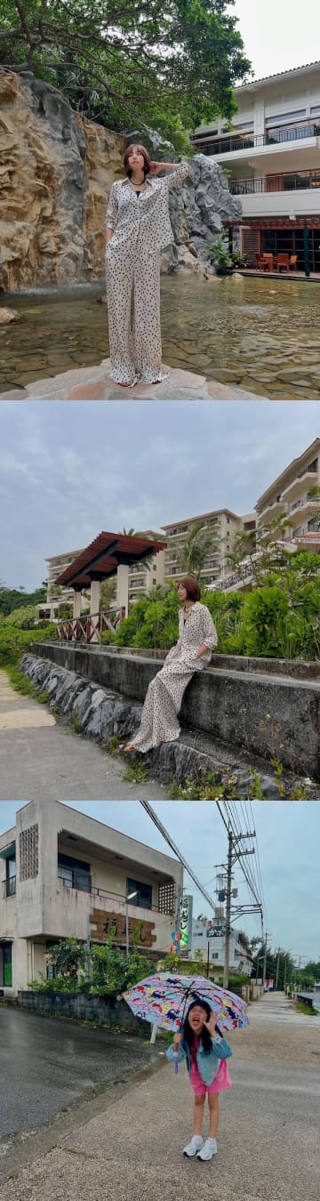イ・ドンゴンの元妻チョ・ユニが沖縄を満喫！母娘の穏やかなひととき【PHOTO】