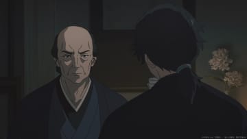 アニメ『鬼人幻燈抄』重蔵（CV：相沢まさき）から甚夜（CV：八代拓）のもとに災いをもたらすという“九段坂の浮世絵” という鬼の絵を調べて欲しいと依頼が舞い込んだ。しかし善二（CV：峯田大夢）も同じ絵を手に蕎麦屋に駆け込んできた…第七話あらすじ
