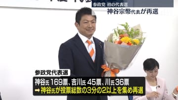 参政党、初の党代表選挙　神谷宗幣代表が再選