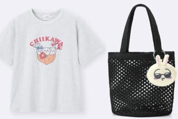 GU「ちいかわ」コラボ第4弾、“夏を満喫”ハチワレTシャツやサングラスうさぎのポーチ付きバッグ
