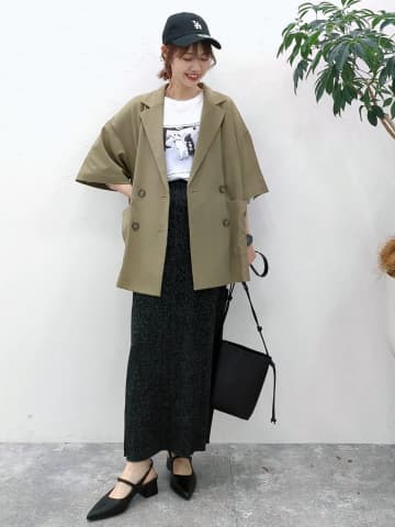 40・50代「着回しコーデ」→【グローバルワーク】の“半袖ジャケット”がおすすめ♡