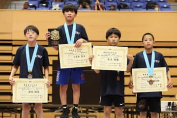 ＜レスリング＞【写真集】2025年沼尻杯全国中学生選手権／男子グレコローマン表彰式