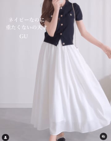 え⁉1,990円⁉きちんと見えする【GU】メタルボタンカーデで初夏の準備を【40代の毎日コーデ】