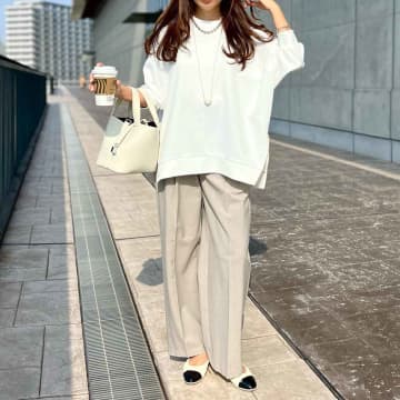 【GUの淡色】がおしゃれ！ 40・50代がマネしたい♡「最旬パンツコーデ」