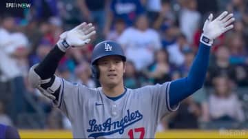 大谷翔平、ブーイング切り裂く“幻のHR” 外野手も追走を諦めた！？ 129mの特大ツーベースに敵地騒然