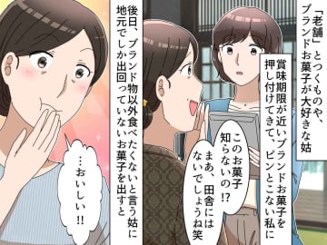 地方出身の嫁に「ま、田舎じゃこんな高級お菓子を見る機会もないか」あざ笑う姑を黙らせ、改心させた話