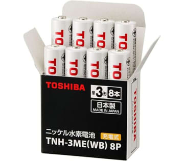 東芝の充電池やアルカリ乾電池がセール中！　Amazonお買い得情報　1000回の繰り返し充電に対応する単3×8本入り充電池が2261円