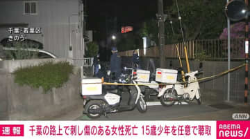 路上で刺し傷のある女性死亡 15歳少年を任意で聴取 千葉市