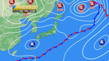 今日12日・明日13日の天気予報　明日は北海道から九州で晴れて気温上昇！広く夏日となり熱中症注意