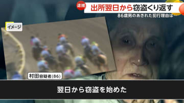 「出所した日のうちに競馬で20万円使った」出所翌日から窃盗開始…アパート侵入・金品盗もうとした86歳男を逮捕　関東での窃盗35件に関与か