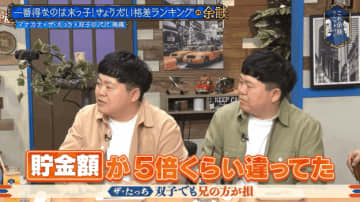 レジェンド双子芸人「気づいたら貯金額が5倍くらい違ってまして…」 支払いは兄！？ 驚愕の双子ルールとは