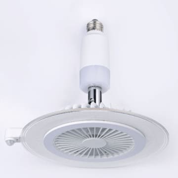 “LED電球”と“送風ファン”が合体!? エアコンがつけにくい場所にも設置しやすい「LED小型シーリングファン」とは？