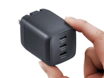小型でもUSB Type-C×3ポート、最大67W出力の充電器、サンワサプライが発売