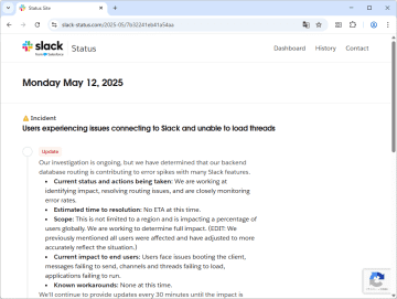 「Slack」で障害、全世界に影響／クライアントが起動しない、メッセージを送信できないなどのトラブルが発生中