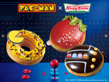クリスピー・クリーム・ドーナツ×パックマン、レトロポップな見た目が楽しいコラボドーナツ発売！
