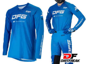 レーシングモトクロスジャージ「ワークスジャージ トーン ブルー」がダートフリークから発売