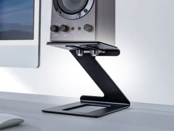 約5kgまで対応、ローコストながら音質重視の卓上スピーカースタンド、サンワサプライが発売