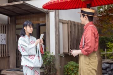 明日の『あんぱん』“メイコ”原菜乃華、“健太郎”高橋文哉の隣で好きな人ができたと話し始める