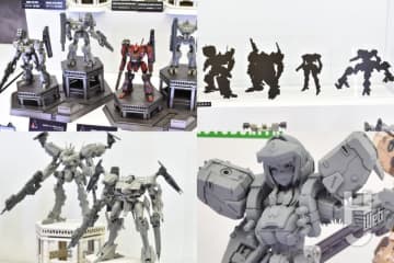ストラクチャーアーツ アーマード・コア「vol.1」「vol.2」の8体が展示！続く商品化のシルエットも公開。「フロントミッション ゼニス・ガール（仮）」最新情報もチェック【コトブキヤ／静岡ホビーショー2025】