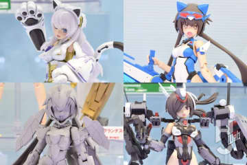 FAガール「スティレット Swimsuit ブルーインパルス Ver.」や「グランスケール スティレット」が展示！「ドゥルガー 〈ゴールドリッター〉」が企画進行中！「フレームアームズ・ガール」最新アイテム展示レポート【コトブキヤ／静岡ホビーショー2025】