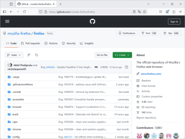「Firefox」の開発リポジトリが「GitHub」に移行／「Mercurial」は廃止へ【やじうまの杜】