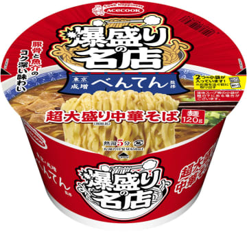 行列が絶えない名店「べんてん」の中華そばを麺120gの超大盛りカップめんで再現! エースコックが「爆盛りの名店 べんてん監修 超大盛り中華そば」を発売