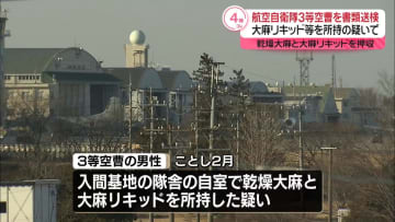 航空自衛隊3等空曹を書類送検　隊舎内で大麻リキッドなど所持した疑い-警視庁