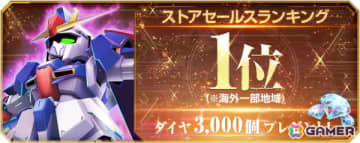 「SDガンダム ジージェネレーション エターナル」が海外一部地域でセルラン1位を達成！ダイヤ3,000個＆SSR「シイコ・スガイ」が配布