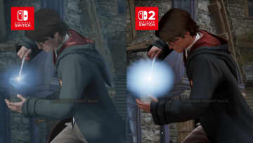 『ホグワーツ・レガシー』スイッチ2版とスイッチ版の比較動画。グラフィック向上だけでなくエリア間ロードもなくなる