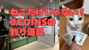 3COINSの釣具、もう見に行った？【ねこすぷーんだけじゃない！】