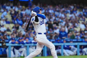 「もう諦めろ！」大谷13号豪快アーチ炸裂、米実況席は絶叫　厳しい内角球も問題なし　123m弾は15本目先頭打者HR