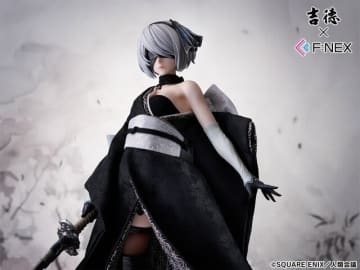 お値段約20万円の美しさ…！「ニーアオートマタ」より「2B」が大胆に着崩した“日本人形”でフィギュア化