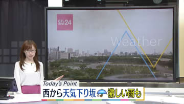 【天気】西から下り坂　九州は昼過ぎから、その他の西日本も夜には雨が降り出す