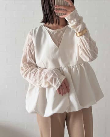 【しまむら】1点投入でシャレ見え♡「バルーンベスト」