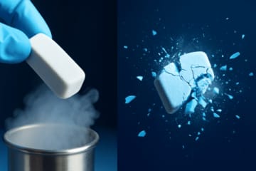 消しゴムを急激に冷やすと爆発するらしい…噂の正体を暴いてみた