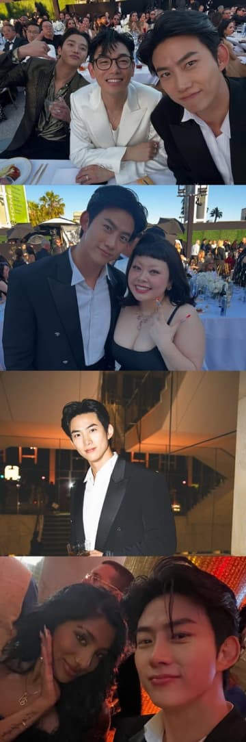 2PM・テギョン、渡辺直美らと仲睦まじい2SHOT！LAで豪華パーティーに参加「驚きと感動」【PHOTO】